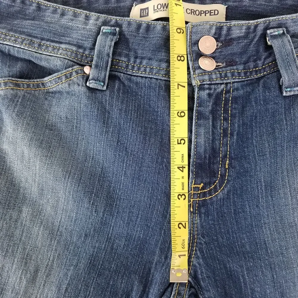 Vintage Gap Jeans Womens 30 x 24 Blue‎ Y2K Mid Rise Cropped Medium Wash Denim - Picture 4 of 10